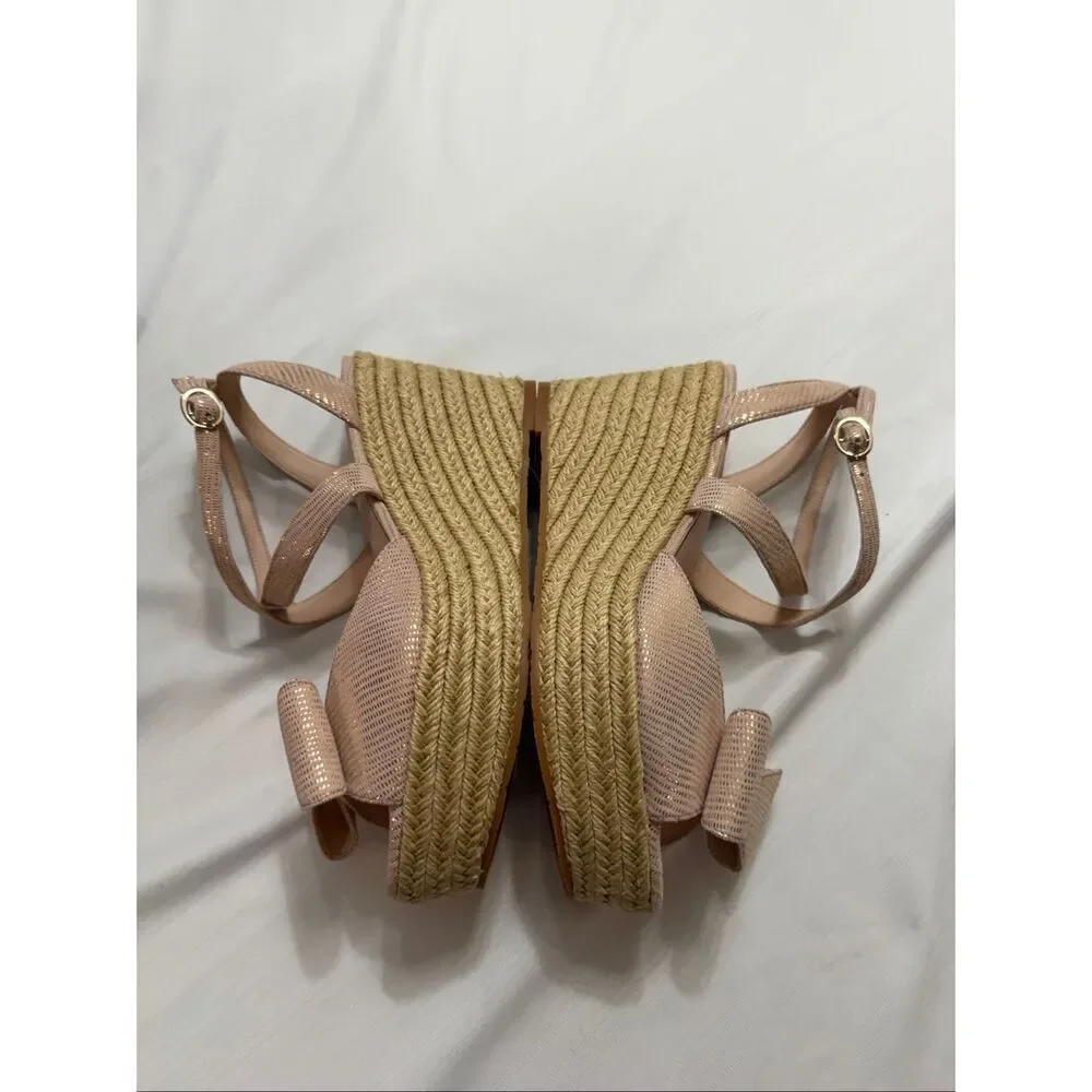 NWB Kate Spade Thelma Blush Espadrille Wedge platform Sandals Size 9M